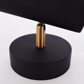 Черна стенна лампа, височина 17 cm Milan - SULION