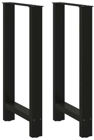 4013324 vidaXL Крака за бар маса, черни, 2 бр., 40 x (90-91) см, стомана