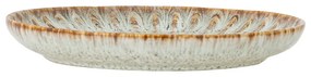Синя/бежова глинена чиния за сервиране ø 17 cm Fleur – Bloomingville
