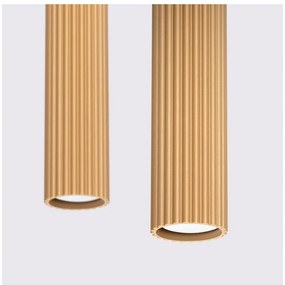 Висящо осветително тяло в златист цвят Gleam – Sollux