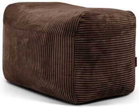 Тъмнокафяв пуф от рипсено кадифе Plus 70 Lounge – SLOWDOWN