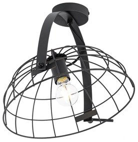 Индустриален плафон черен 35 см регулируем - Hanze