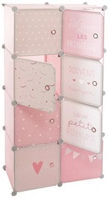 Детски текстилен гардероб atmosphera, 139 cm, Розов