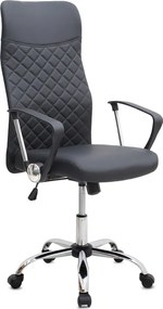 Офисен стол Novaro с PU кожа в черен цвят 61x68x111/121см.