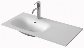 Мивка за баня ICB 4613, Inter Ceramic, монтаж върху плот, iStone Solid Surface, бял