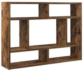 815843 vidaXL Стенен рафт, опушен дъб, 75x16x55 см, инженерно дърво