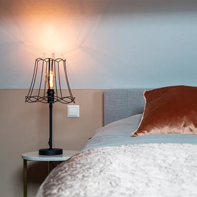 Настолна лампа черна с рамка Granny 30 cm регулируема - Parte