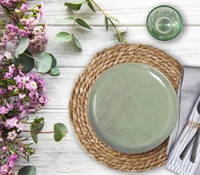 Десертна чиния LA MEDITERRANEA Macarella Green, 21 см, порцелан