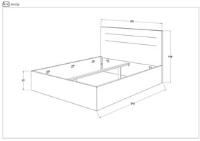 Тапицирана спалня за матрак 160/200 Арида