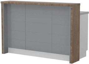 Островна кухненска пейка Hudson-Length: 150 cm.-Gray-Carini Wallnut