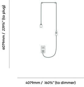 Висяща лампа в черно и сребристо ø 4 cm Plug &amp; Play - tala