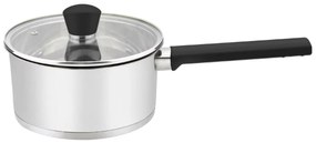 Касерола с капак ZEPHYR ZP 1210 SB16K, 2 литра, 16х10.5 см, Многослойно дъно, Индукция, Инокс