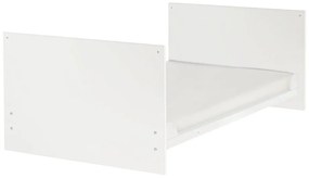 Бяло детско креватче 70x140 cm с регулируема височина Anton – Roba