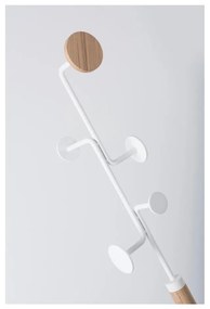 Подова етажерка от масивна дъбова дървесина с бели детайли Hook - Gazzda