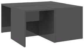 806821 vidaXL Маси за кафе, 4 бр, сив гланц, 33x33x33 см, инженерно дърво