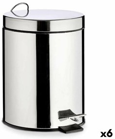 Кошче с педал Сребрист Неръждаема стомана Пластмаса 3 L (6 броя)