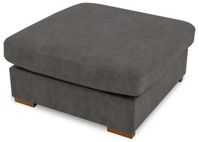 Антрацитен табуретка от изкуствена кожа Hamburg – Scandic