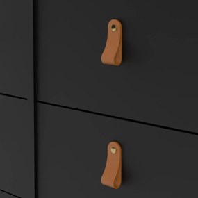 Черен нисък скрин 159x80 cm Madrid – Tvilum