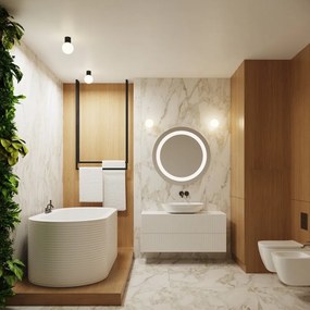 Черна стенна лампа ø 12 cm Orbital – Sollux