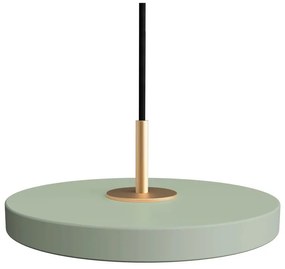 Светлозелена LED лампа за окачване с метален абажур ø 15 cm Asteria Micro - UMAGE