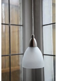 Висящо осветително тяло в сребрист цвят със стъклен абажур ø 11 cm Line – Markslöjd