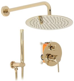 REA-P4110 - Душ комплект с вграден смесител LUNGO, златен