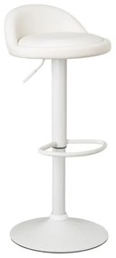 Бели бар столове в комплект от 2 бр. с регулируема височина от имитация на кожа (височина на седалката 72 cm) – Casa Selección