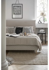 Бежово тапицирано двойно легло и решетка 180x200 cm Sleepy Luna - Miuform