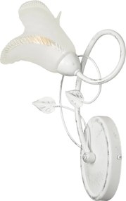 Аплик ЛАУРА, бял/сребро, 1xE14