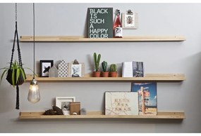 Стенен рафт за снимки от масивен дъб естествен 170 cm Photoframe – vtwonen