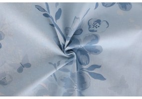 Светлосиньо единично спално бельо от памук Renforcé 140x200 cm Elena – Mijolnir