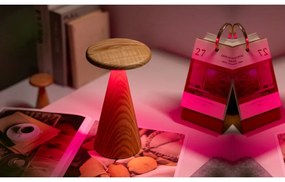 LED настолна лампа в естествен цвят с дървен абажур (височина 21 cm) Sylva – Gingko