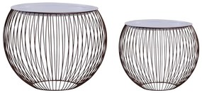 287660 vidaXL Маси за кафе, 2 бр, златисти