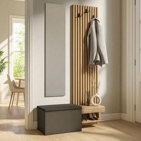 Меламинов закачалка Dumont в антрацит - цвят сепет дъб 104.8x35x198см.