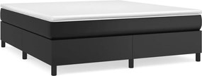 3121059 vidaXL Рамка за легло с пружини черна 180x200 см изкуствена кожа