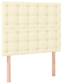 3116412 vidaXL Горни табли за легло 2 бр кремави 90x5x78/88 см,изкуствена кожа
