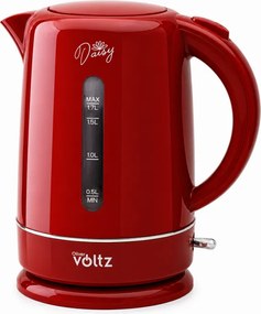 Електрическа кана Oliver Voltz Daisy OV51230W, 2200W, 1.7 л, Автоматично изключване, Червен
