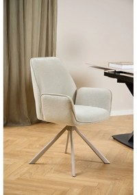 Бежов тапициран трапезен стол с подлакътници Graham – Actona