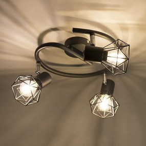 Умен прожектор черен въртящ се и накланящ се, включително 3 Wifi P45 - Mosh