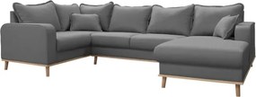 Сив ъглов диван (десен ъгъл) Beata - Ropez