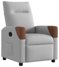 4104808 vidaXL Recliner Chair Cloud Grey Fabric