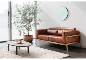 Кафява масичка за кафе от масивен дъб 65x120 cm Mu – Gazzda