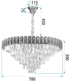 Пендел Cristal G061-CP 80CM GOLD