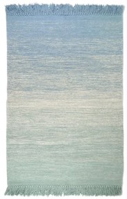Зелено-син килим, който може да се мие, 100x150 cm Kirthy - Nattiot