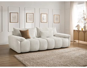 Бял шенилов диван 264 cm Ivane – Bobochic Paris