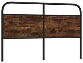 4100243 vidaXL Резервна табла за легло, опушен дъб, 150 см, стомана и инженерно дърво