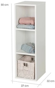 Бял детски шкаф за книги 27x88 cm - Roba