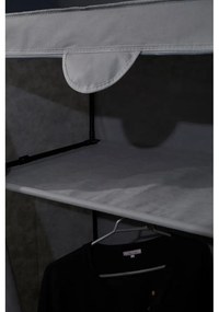 Сив текстилен гардероб 90x160 cm Dara – Premier Housewares