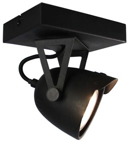 Черна стенна лампа Spot Moto Cap Uno - LABEL51