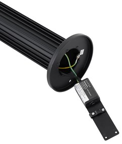 Дизайнерски външен кол забиване черен 80 см IP44 - Boris